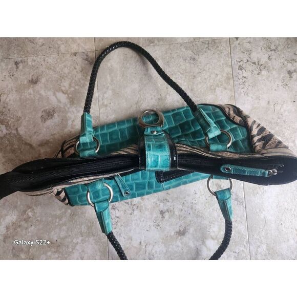 MC crocodile texture and animal print shoulder bag, purse - Picture 11 of 12